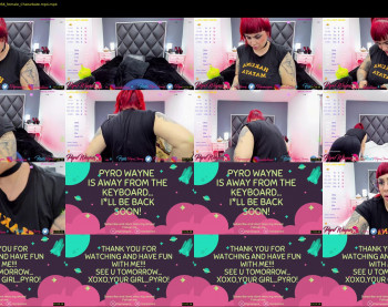 pyrowayne — 27 minute Chaturbate female webcam video download, 1080p, Jul 25, 2021